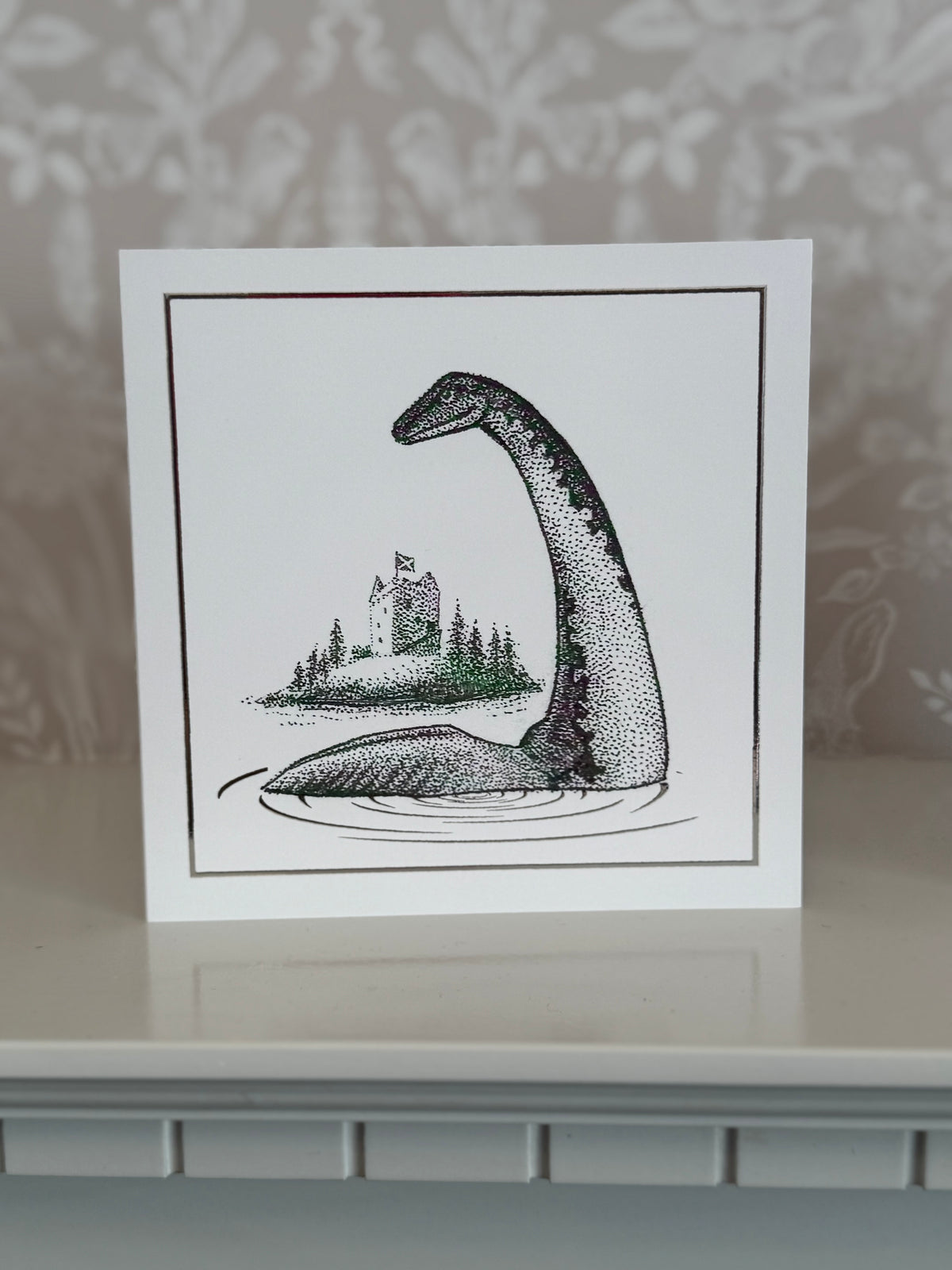Set of 4 Scottish Wildlife Foil Greetings Cards (blank inside)