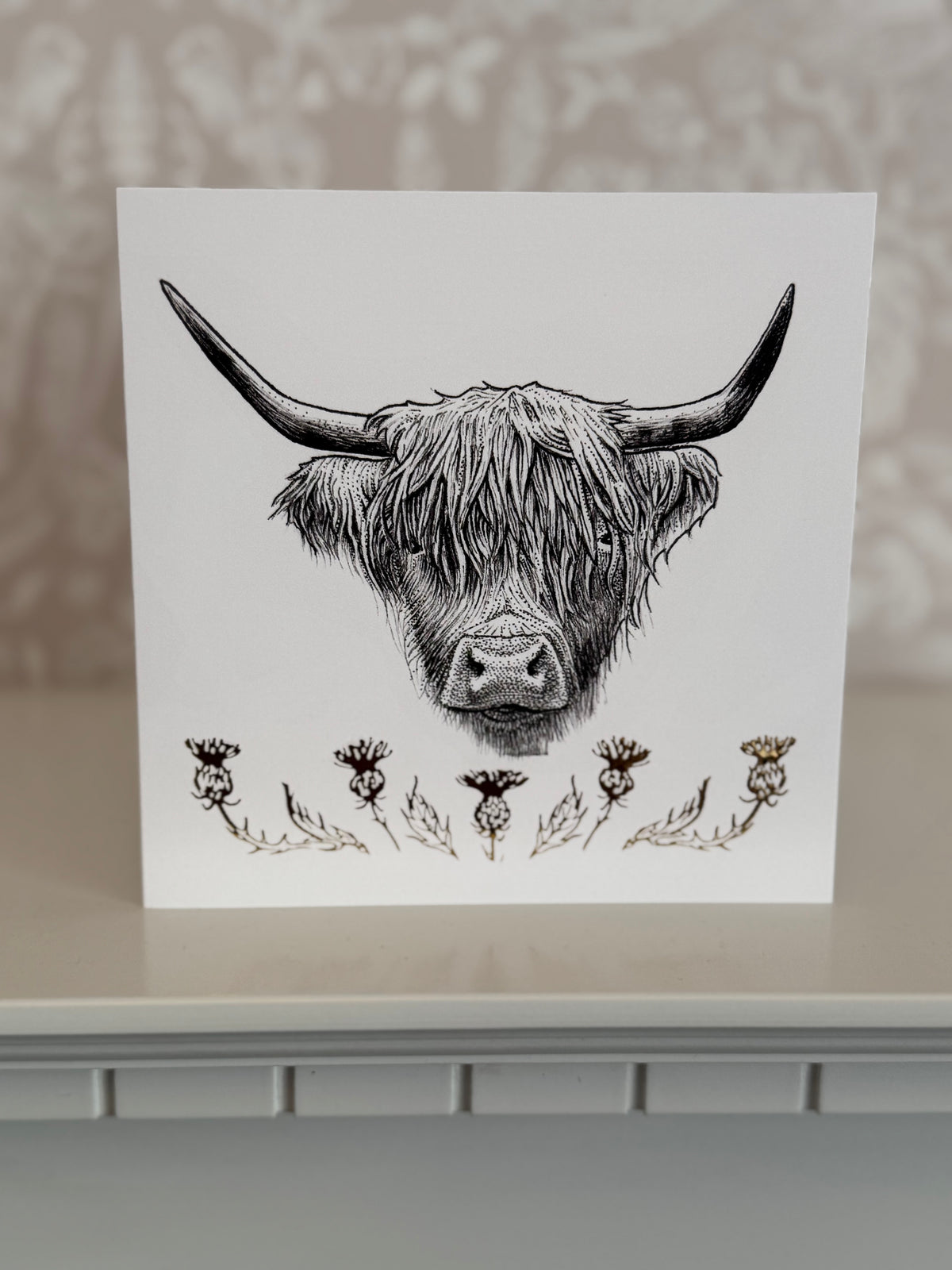 Set of 4 Scottish Wildlife Foil Greetings Cards (blank inside)