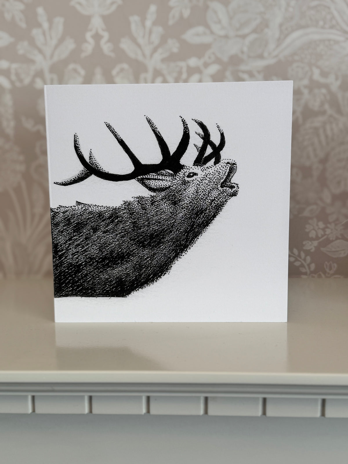 Pack of 4 Stag and Highland Cow Greetings Cards (blank inside)